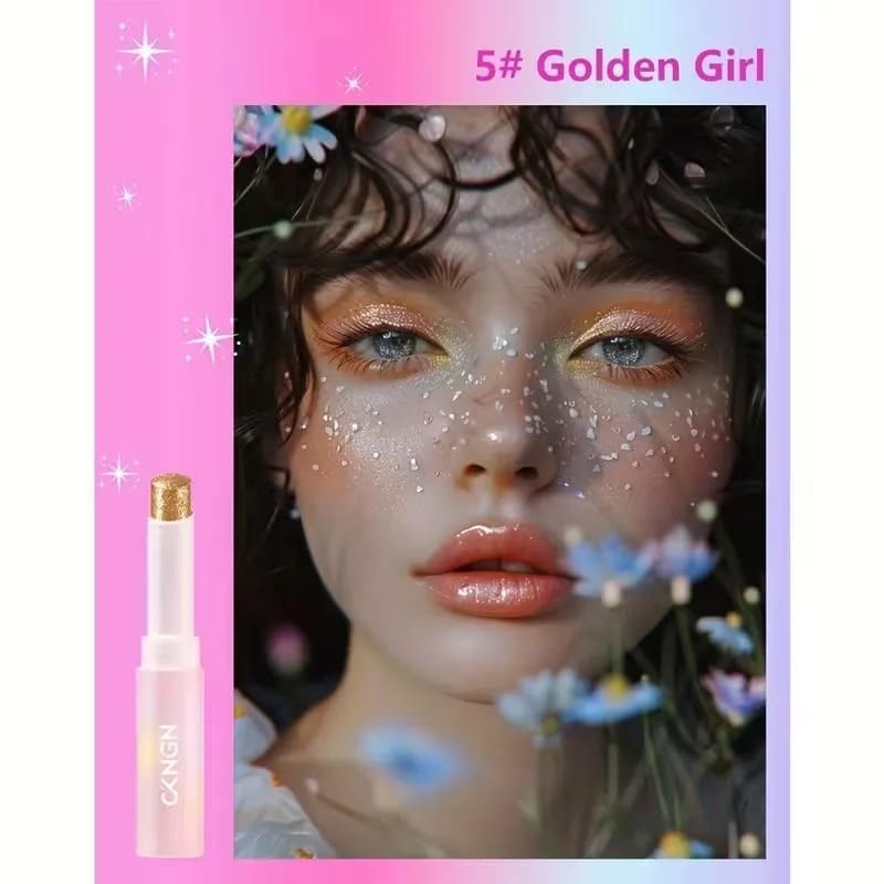 Miss Betty Multipurpose Jelly Highlighter Stick – Creamy Glitter Eyeshadow, Lip Balm & Face Highlighter