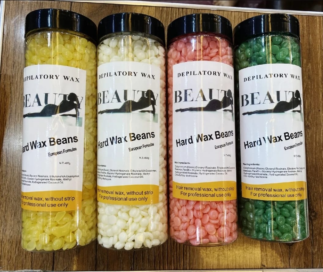 Finger Wax Hard Wax Beans For Hair Removal Pack Painless Quick Melting Easy Application - 400g (Random Color)