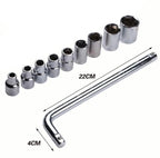 CTW-1810 | 10 Piece High Quality Socket Wrench Set Spanner Car Machine Repair Service Tools Kit | Best Quality Tool Kit 