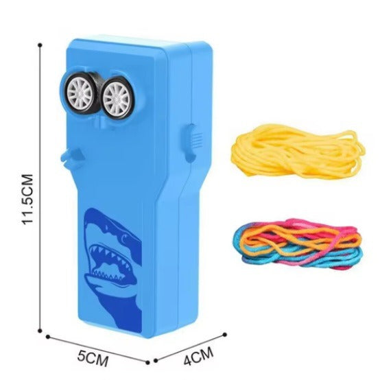 ZipString Portable Rope Launcher – Handheld Kinetic String Thruster & Creative Floating Loop Toy for Kids and Adults ( random colour )