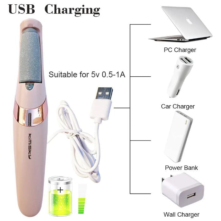 Rechargeable Electric Pedi Foot Filer – Effective Callus Remover For Soft, Smooth Feet