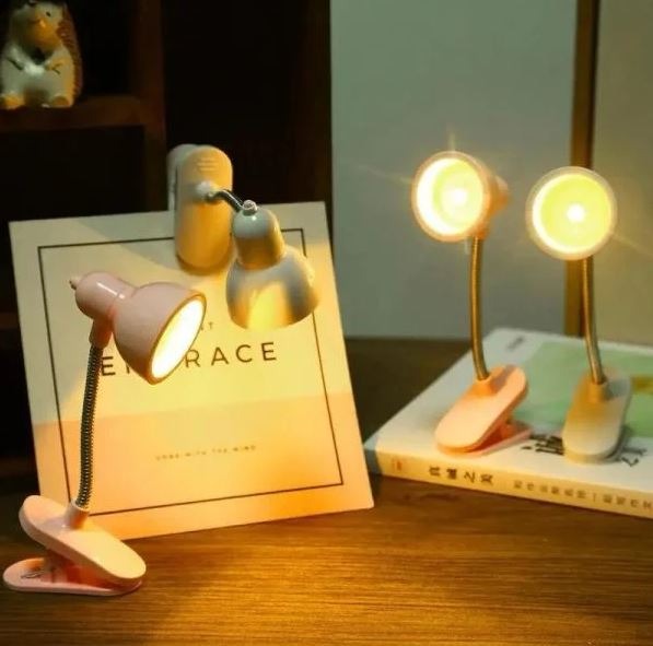 Mini Book Light with Clip – Portable LED Reading Lamp, Travel Bedroom Night Light, Eye Protection (Random Color)