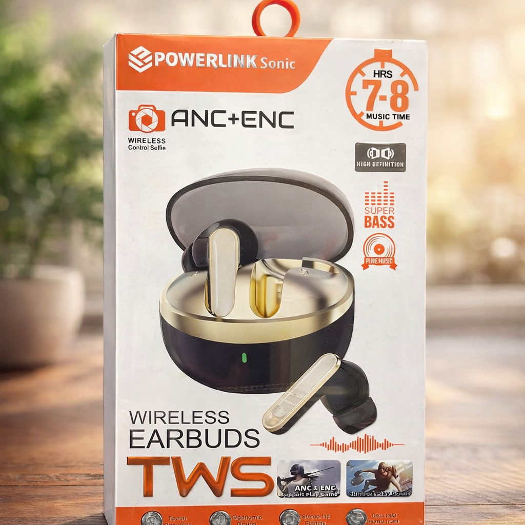 Powerlink Sonic TWS Earbuds – Long Battery Backup | ENC & ANC Working
