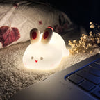 Cute Rabbit Silicone Lamp Soft Touch Night Light For Kids And Home Decor