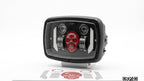 Premium Skull Headlamp for Honda CD70 & CG125 – Aggressive Red Skull DRL with Dual LED Projectors