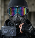 Premium Skull Goggles Mask – Full Face Tactical Protection for Bikers (Multi-Color Iridium Lens)