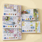 Kids' Pocket Watercolor Painting Book – 3-in-1 Creative Coloring Set with Built-in Paints, Brush & Keychain