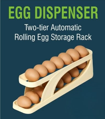 15 Egg Storage Box Rolling Design Space Saving PP Refrigerator Organizer Multi Layer Egg Holder| Random Colour