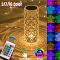 16-Color RGB Crystal Diamond Touch Lamp – Rechargeable Touch Control LED Lamp with Remote