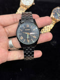 Baima Quartz Stainless Steel Wristwatch With Roman Numerals And Day Date Working Display