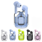 Air31 Earbuds Wireless Crystal Transparent body | Air 31 Bluetooth Ear Bud - with pouch (random color)