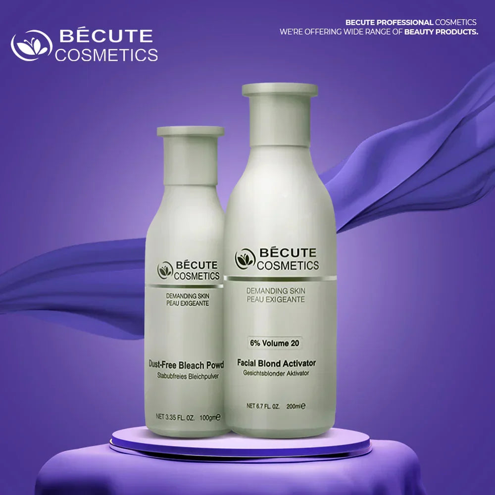 Becute skin polish set - Becute Bleach Powder &amp; Facial Blonde Activator (200ml)