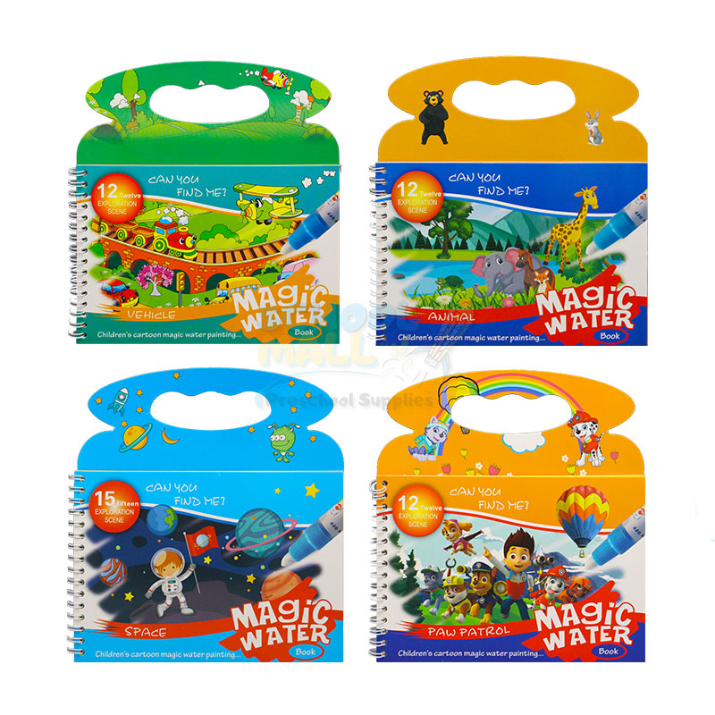 Magical Drawing Books With Pen, Water Reveal Activity Book For Kid  (random Design Books)