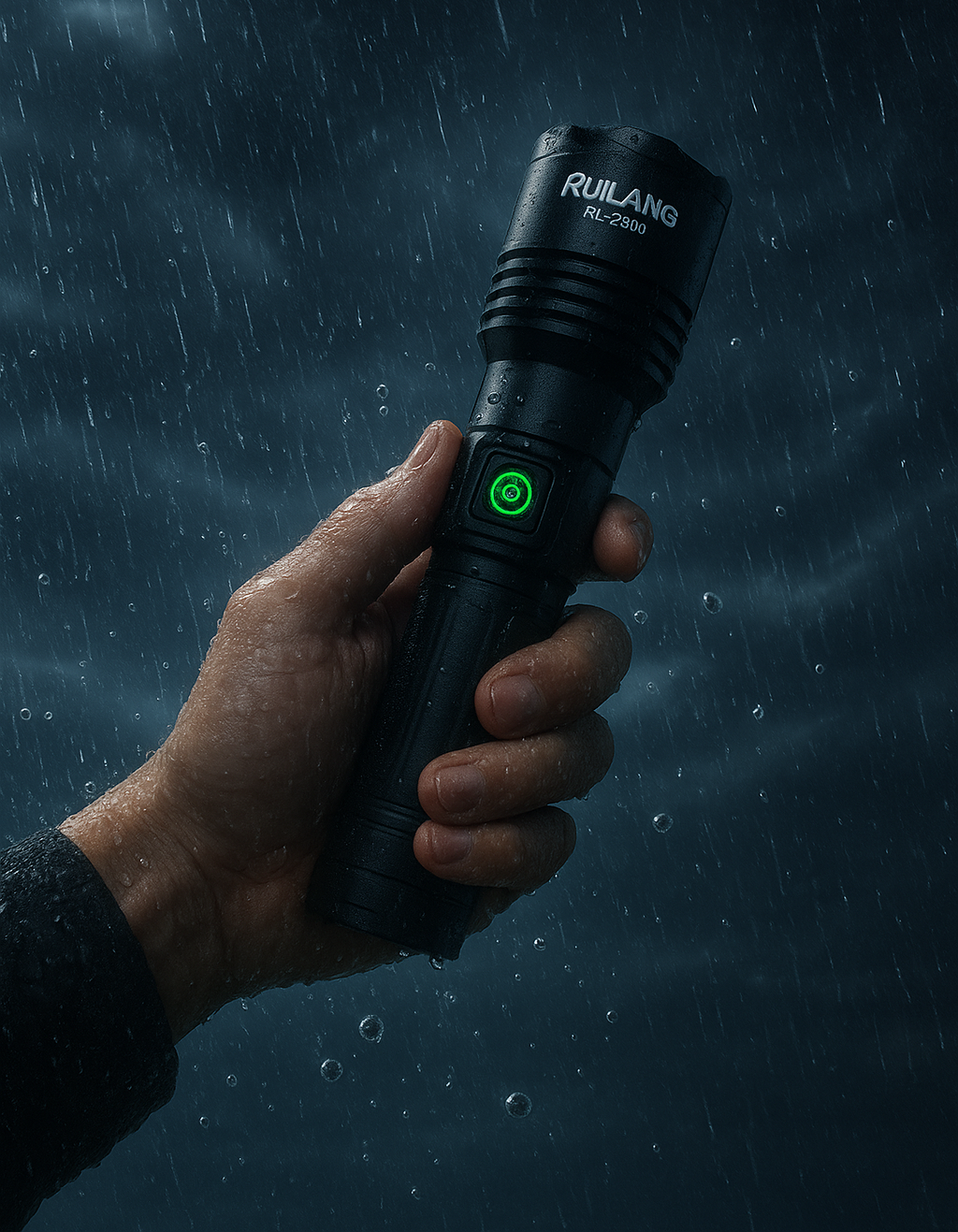 RL-2308 High-Power Rechargeable LED Flashlight – Long Range, Durable &amp; Energy Efficient