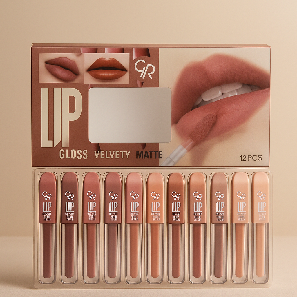 Velvet Matte Lip Gloss | High Pigment Lipgloss Set | Best Quality Lipgloss Set (Multi Shades)