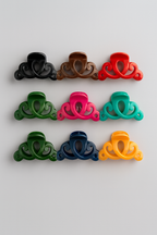 Large Plastic Hair Catchers – 6-Piece Set for Girls, Multiple Colors