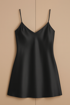 Satin Slip Dress – Sleeveless Camisole with Adjustable Thin Straps | Free Size