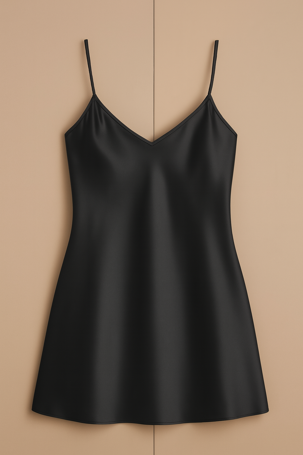 Satin Slip Dress – Sleeveless Camisole with Adjustable Thin Straps | Free Size