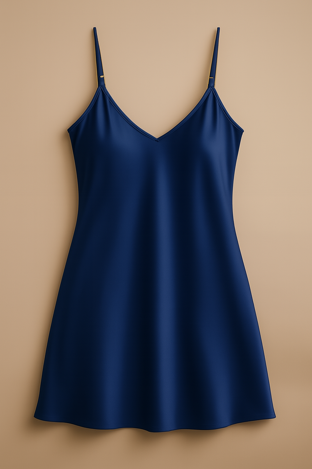 Satin Slip Dress – Sleeveless Camisole with Adjustable Thin Straps | Free Size