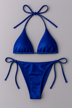 Women’s Bikini Set – Halter Neck Triangle Top &amp; Adjustable Side-Tie Bottom | Stylish Swimwear for Beach &amp; Pool