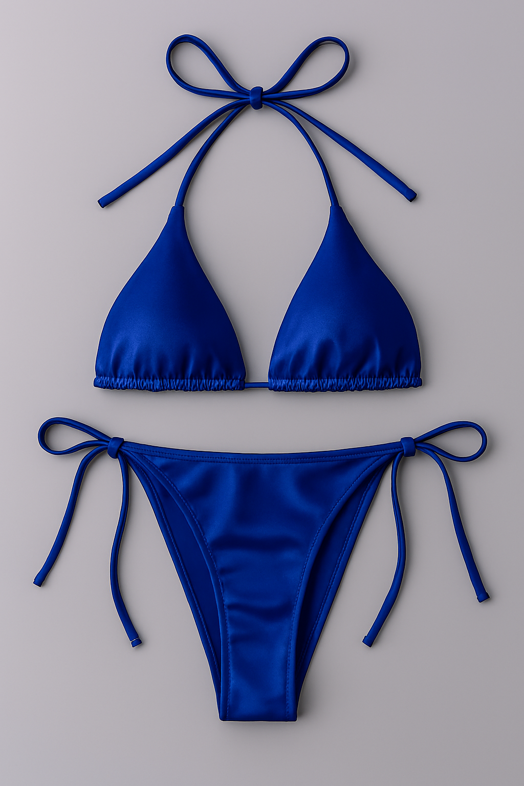 Women’s Bikini Set – Halter Neck Triangle Top &amp; Adjustable Side-Tie Bottom | Stylish Swimwear for Beach &amp; Pool