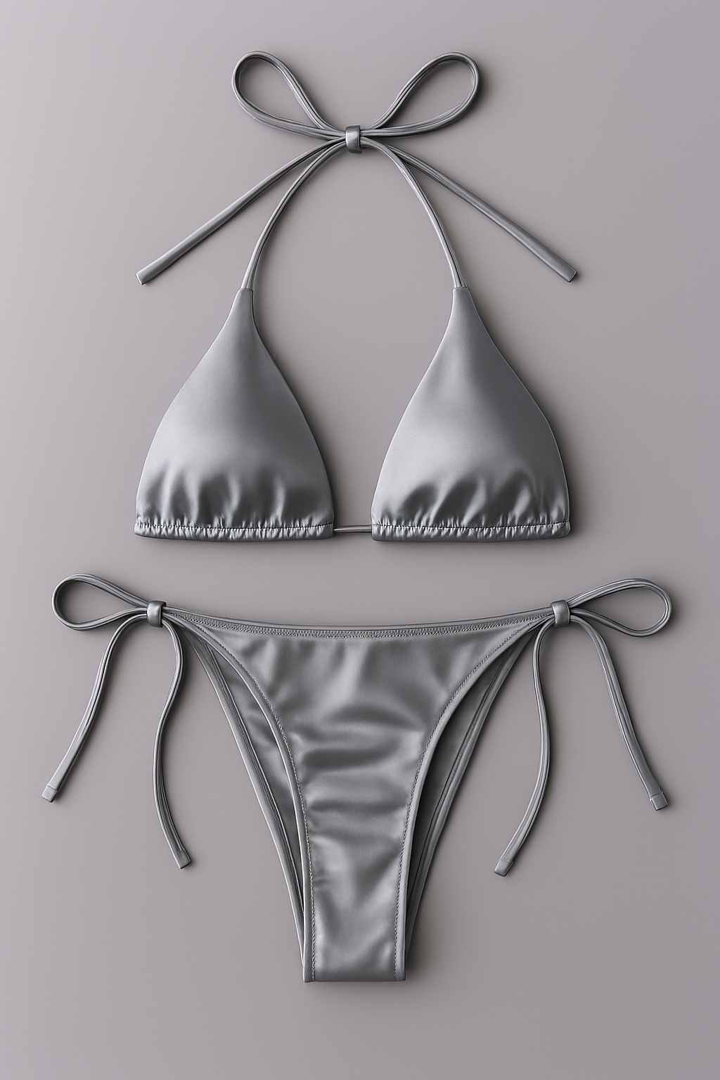 Women’s Bikini Set – Halter Neck Triangle Top &amp; Adjustable Side-Tie Bottom | Stylish Swimwear for Beach &amp; Pool