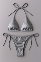 Women’s Bikini Set – Halter Neck Triangle Top &amp; Adjustable Side-Tie Bottom | Stylish Swimwear for Beach &amp; Pool