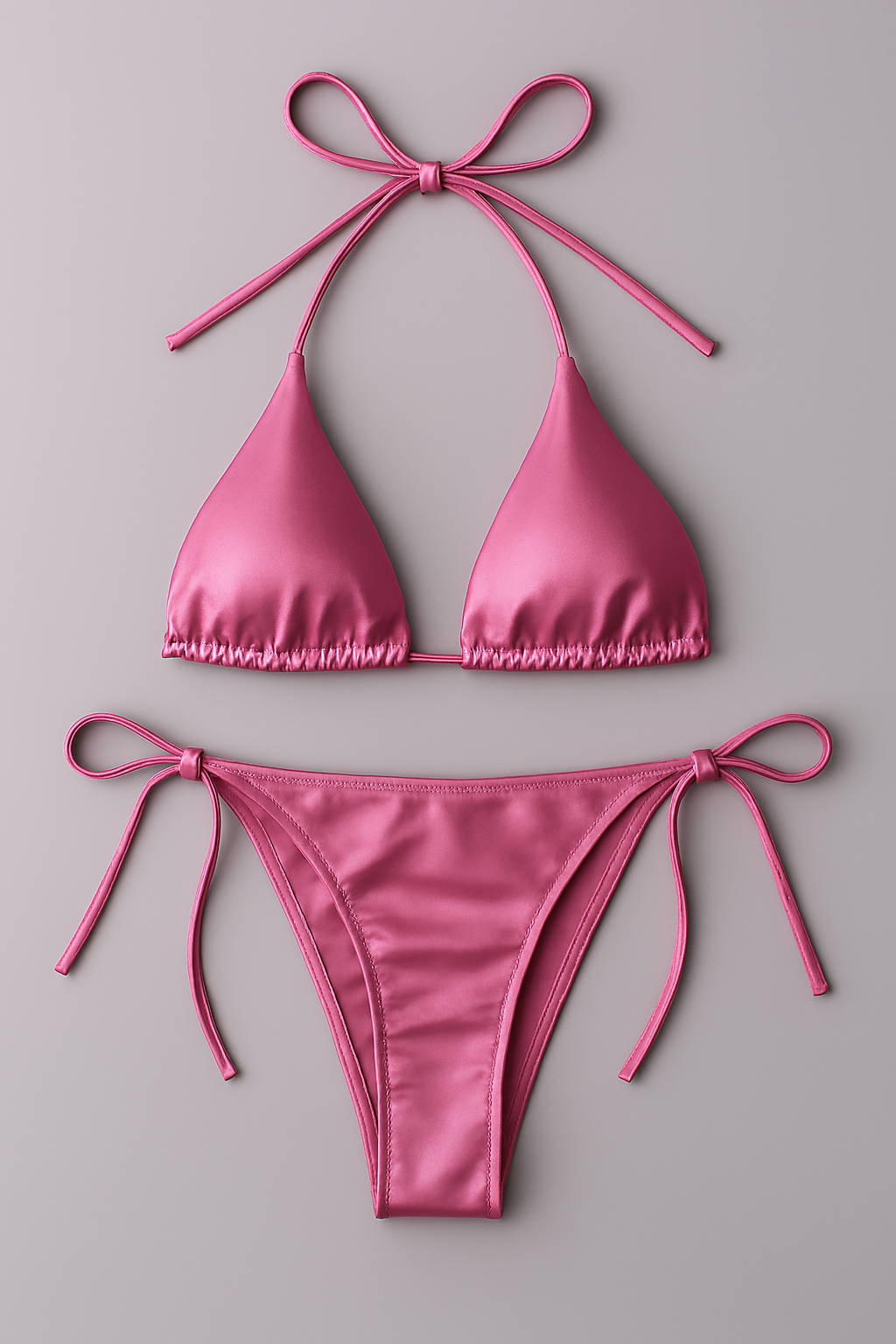 Women’s Bikini Set – Halter Neck Triangle Top &amp; Adjustable Side-Tie Bottom | Stylish Swimwear for Beach &amp; Pool