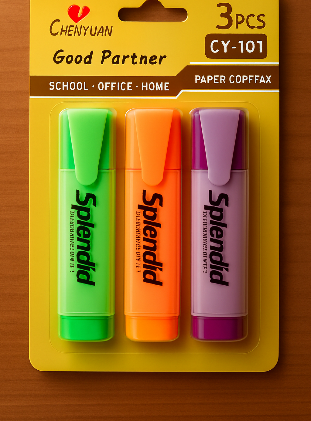 Pack of 3 Highlighters – Vibrant, Long-Lasting, Smooth Ink for Study, Office &amp; Creative Use