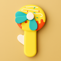 Handheld Donald Shape Toy Fan for Kids – Cute Cartoon Design, Safe Soft Blades, Portable Mini Fan for Summer Play &amp; Cooling (Random Color)