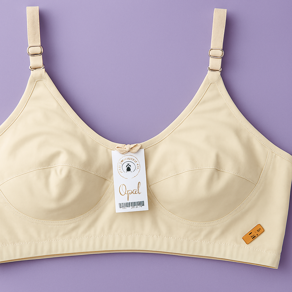 Jersey Soft Fabric Non-Padded Bra for Women – Plain Comfortable &amp; Lightweight Everyday Wear Lingerie in Beige, Available Sizes 32 to 42