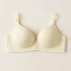 Cotton Light Padded Bra – Comfortable Everyday Wear, Plain Design (Sizes 32–42, Beige)