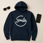 Navy Blue Smile Hoodie for Men | Premium Quality, Stylish &amp; Machine Washable