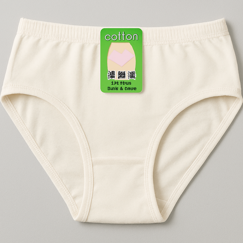Jersey Plain Panties for Women – Soft, Comfortable &amp; Lightweight Everyday Underwear, Available in Sizes S, M, L (Beige)