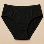 Jersey Plain Panty for Women – Lightweight, Comfortable &amp; Soft Everyday Wear Underwear, Available in Sizes S, M, L (Black)