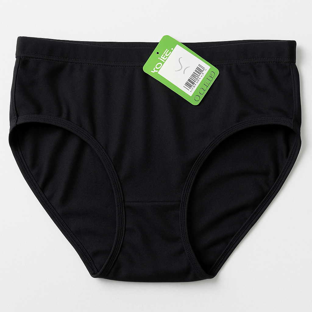 Jersey Plain Panty for Women – Lightweight, Comfortable &amp; Soft Everyday Wear Underwear, Available in Sizes S, M, L (Black)