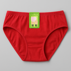 Jersey Plain Panty for Women – Soft &amp; Comfortable Everyday Underwear, Lightweight and Breathable Lingerie in Red (1 Piece)