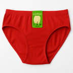 Jersey Plain Panty for Women – Soft &amp; Comfortable Everyday Underwear, Lightweight and Breathable Lingerie in Red (1 Piece)