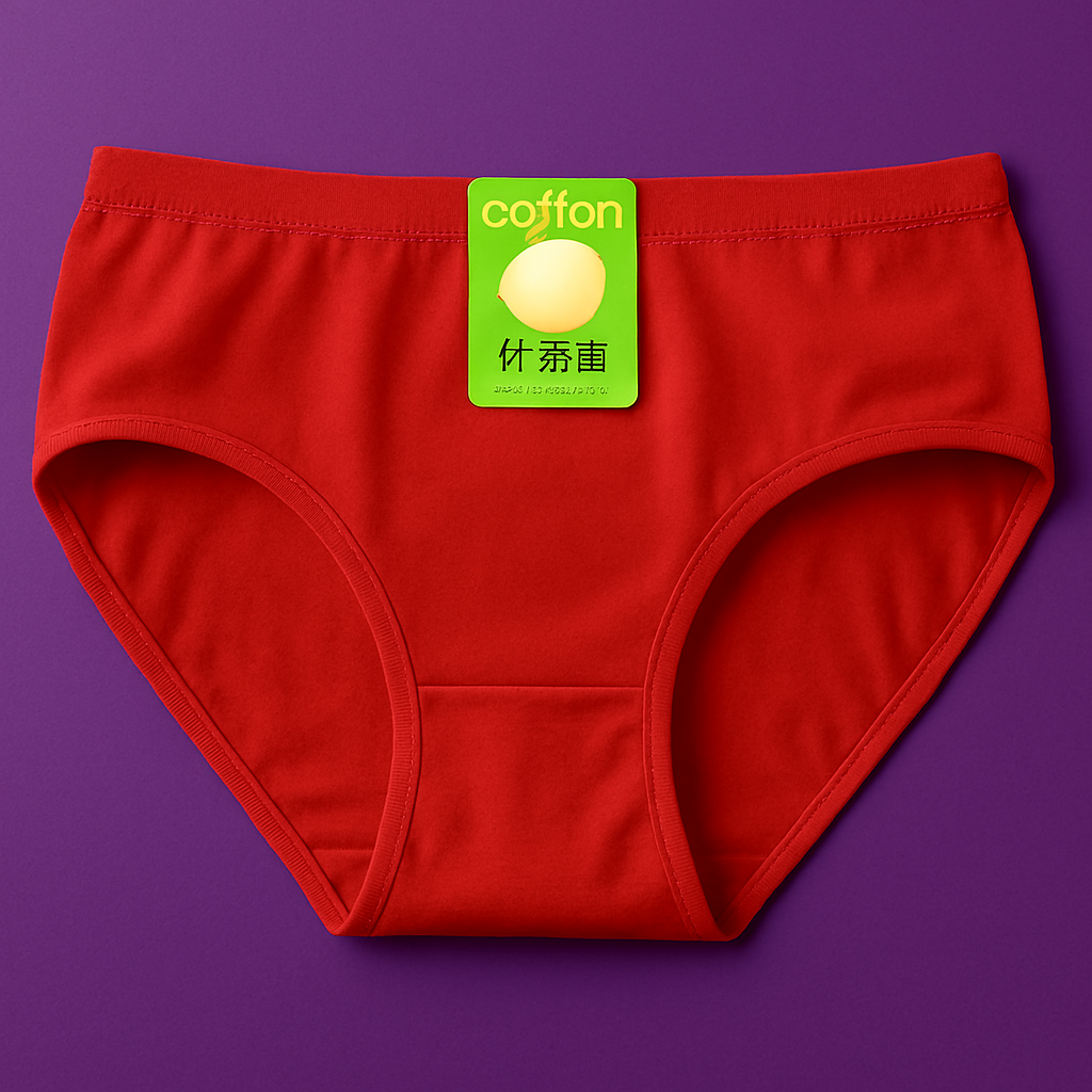 Jersey Plain Panty for Women – Soft &amp; Comfortable Everyday Underwear, Lightweight and Breathable Lingerie in Red (1 Piece)
