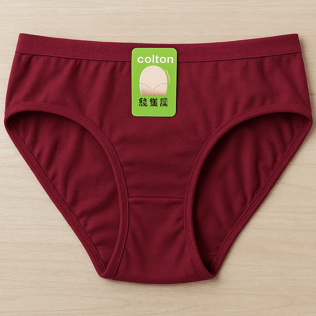 Jersey Plain Panty for Women – Soft, Lightweight &amp; Comfortable Everyday Underwear, Breathable Jersey Fabric in Maroon