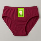 Jersey Plain Panty for Women – Soft, Lightweight &amp; Comfortable Everyday Underwear, Breathable Jersey Fabric in Maroon