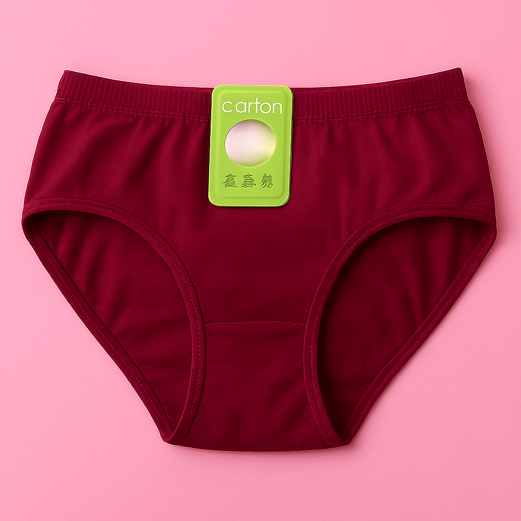 Jersey Plain Panty for Women – Soft, Lightweight &amp; Comfortable Everyday Underwear, Breathable Jersey Fabric in Maroon