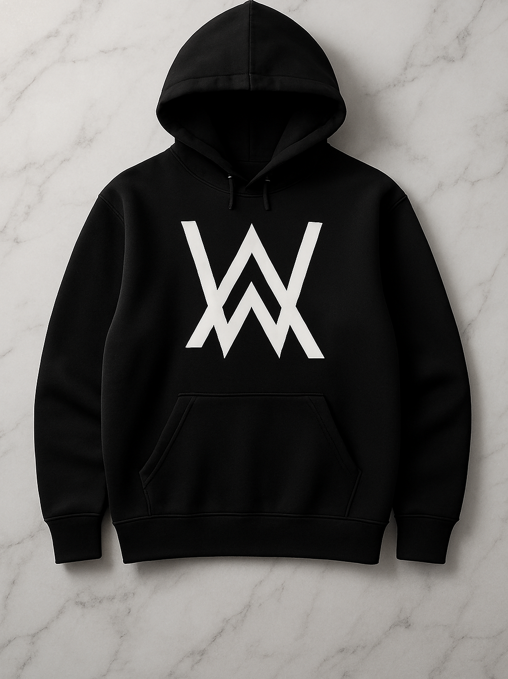 New Summer Collection Full Black Hoodie with WA Print for Men and Boys – Comfortable, Fashionable &amp; Casual Wear