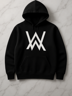 New Summer Collection Full Black Hoodie with WA Print for Men and Boys – Comfortable, Fashionable &amp; Casual Wear