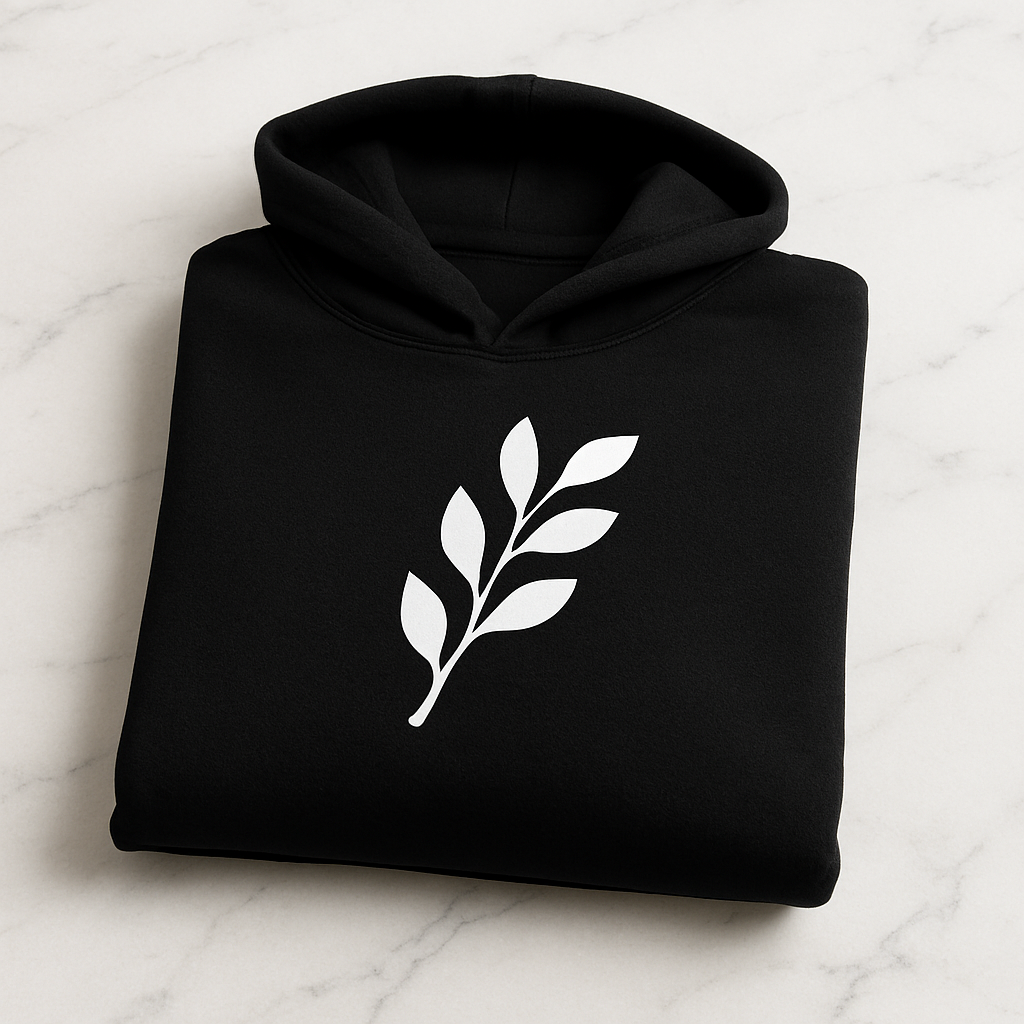 Comfortable Printed Black Hoodie for Men – Premium Fabric &amp; Fit