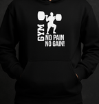 New Summer Collection Full Black Hoodie with GYM Print for Men and Boys – Comfortable, Stylish &amp; Casual Wear
