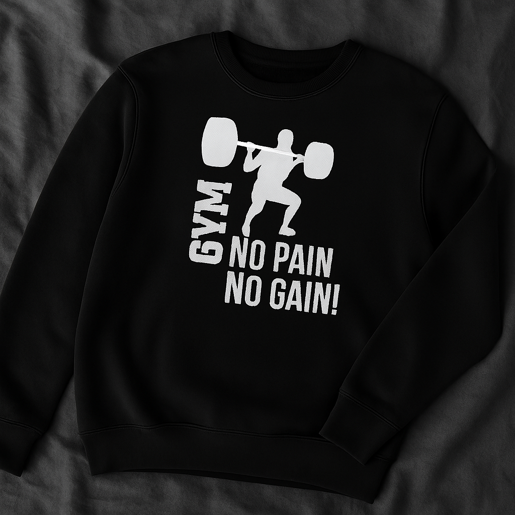 New Summer Collection Full Black Hoodie with GYM Print for Men and Boys – Comfortable, Stylish &amp; Casual Wear