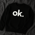New Summer Collection Full Black Hoodie with OK Print for Men and Boys – Comfortable, Stylish &amp; Casual Wear