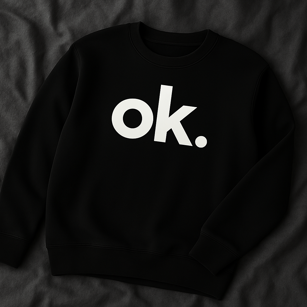 New Summer Collection Full Black Hoodie with OK Print for Men and Boys – Comfortable, Stylish &amp; Casual Wear