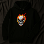 New Summer Collection Full Black Hoodie with Ghost Skull Print for Men and Boys – Comfortable, Trendy &amp; Casual Wear